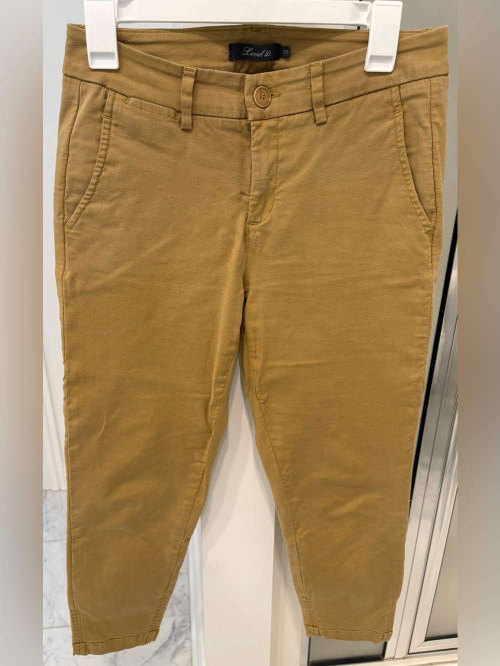 Level 99 Women’s ankle chinos Slim Tapered Fit Button Closure